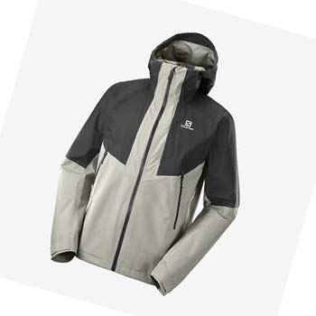 Chaquetas Salomon OUTLINE GORE-TEX HYBRID Hombre Negros Grises | MX 3289AHK